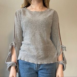 American Eagle grey sweater with arms sleeve slits